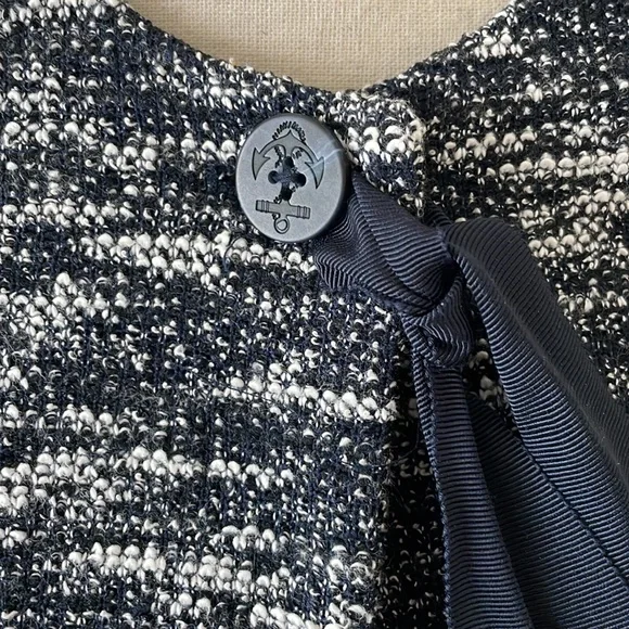 1901 tweed jacket navy blue with pretty details bow - Picture 3 of 8